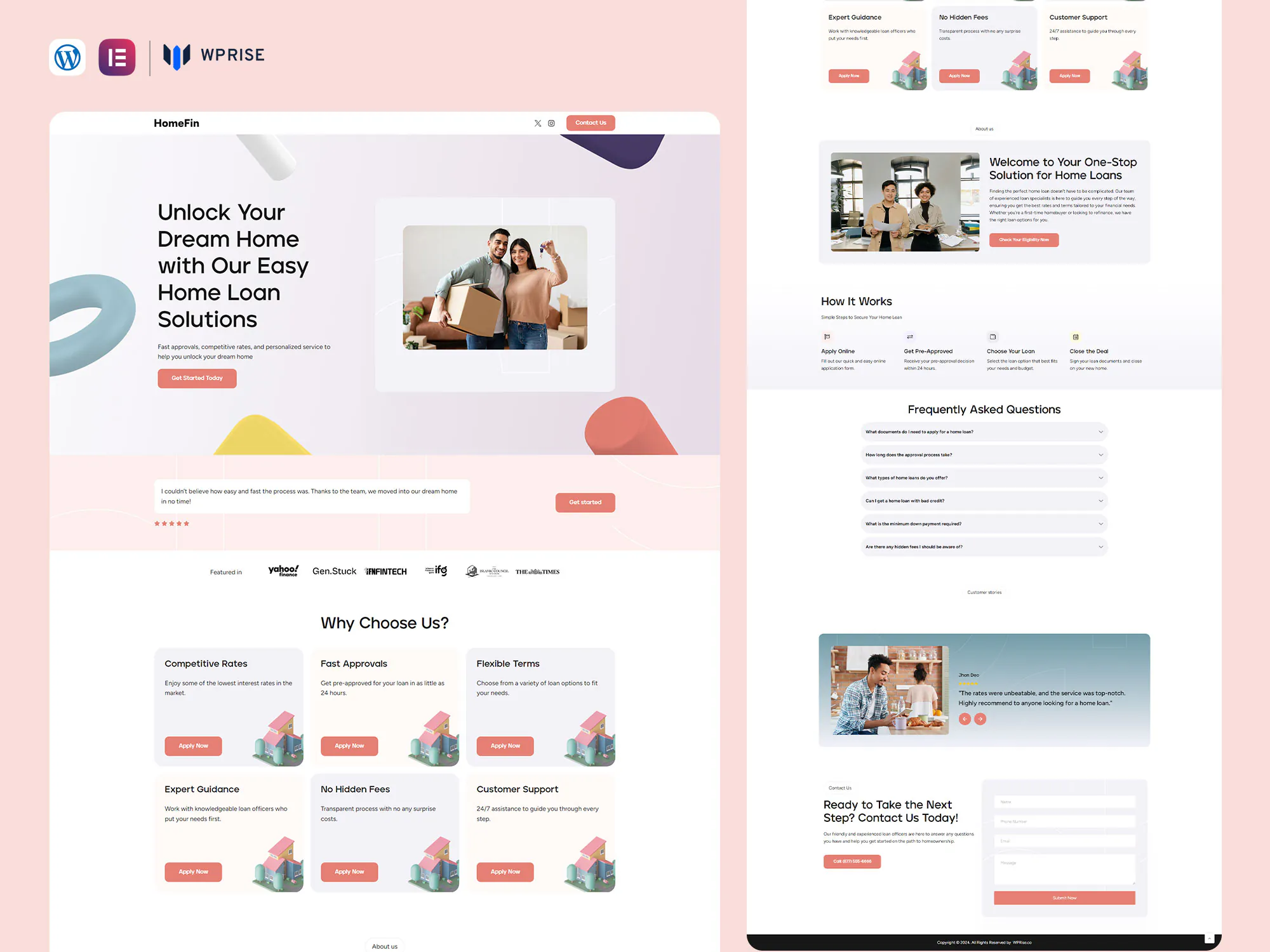 HomeFin - Home Loan Lead Generation Landing Page