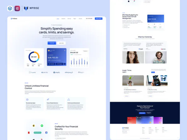 FinDesk - Finance and Tax Expert Elementor Template