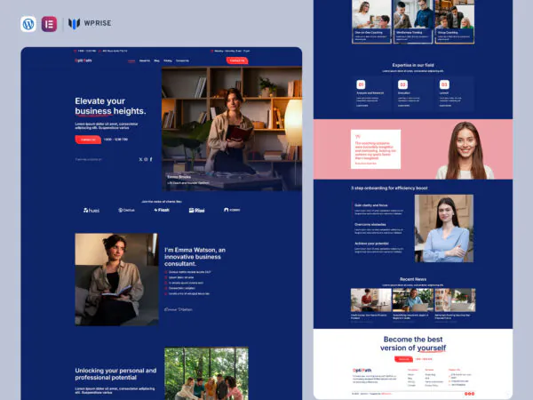 OptiPath - Business Consulting & Coaching Elementor Template