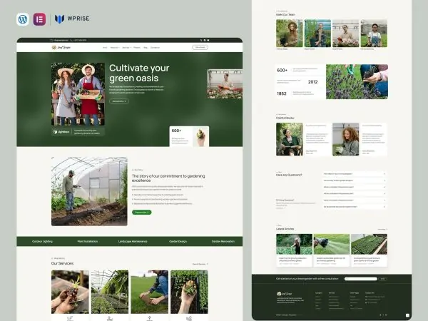LeafScape - Gardening & Landscape Service Elementor Template