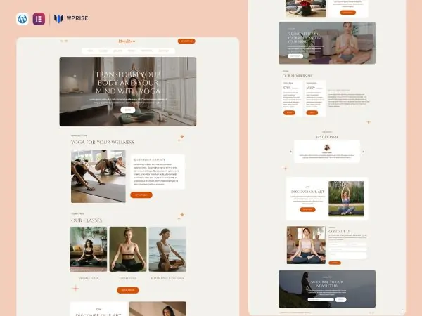 MindZen - Yoga wellness Services Lead Generation Landing Page
