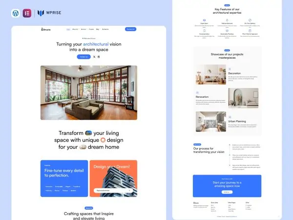 Structo - Architecture & Interior Design Elementor Template