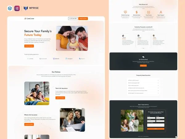 CareCover - Life Insurance Landing Page for Lead Generation