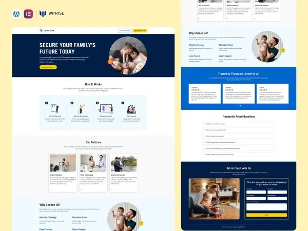 CoverSure - Life Insurance Landing Page for Lead Generation