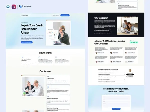 CredRepair - Credit Repair Landing Page for Lead Generation