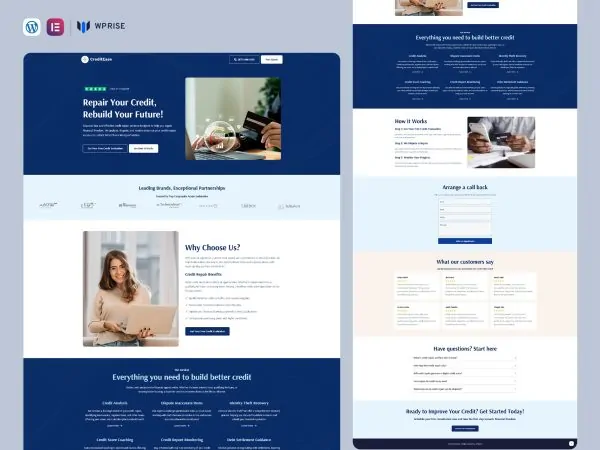 CreditEase - Credit Repair Landing Page for Lead Generation