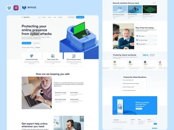 CyberVault - Cyber Security Services Elementor Template