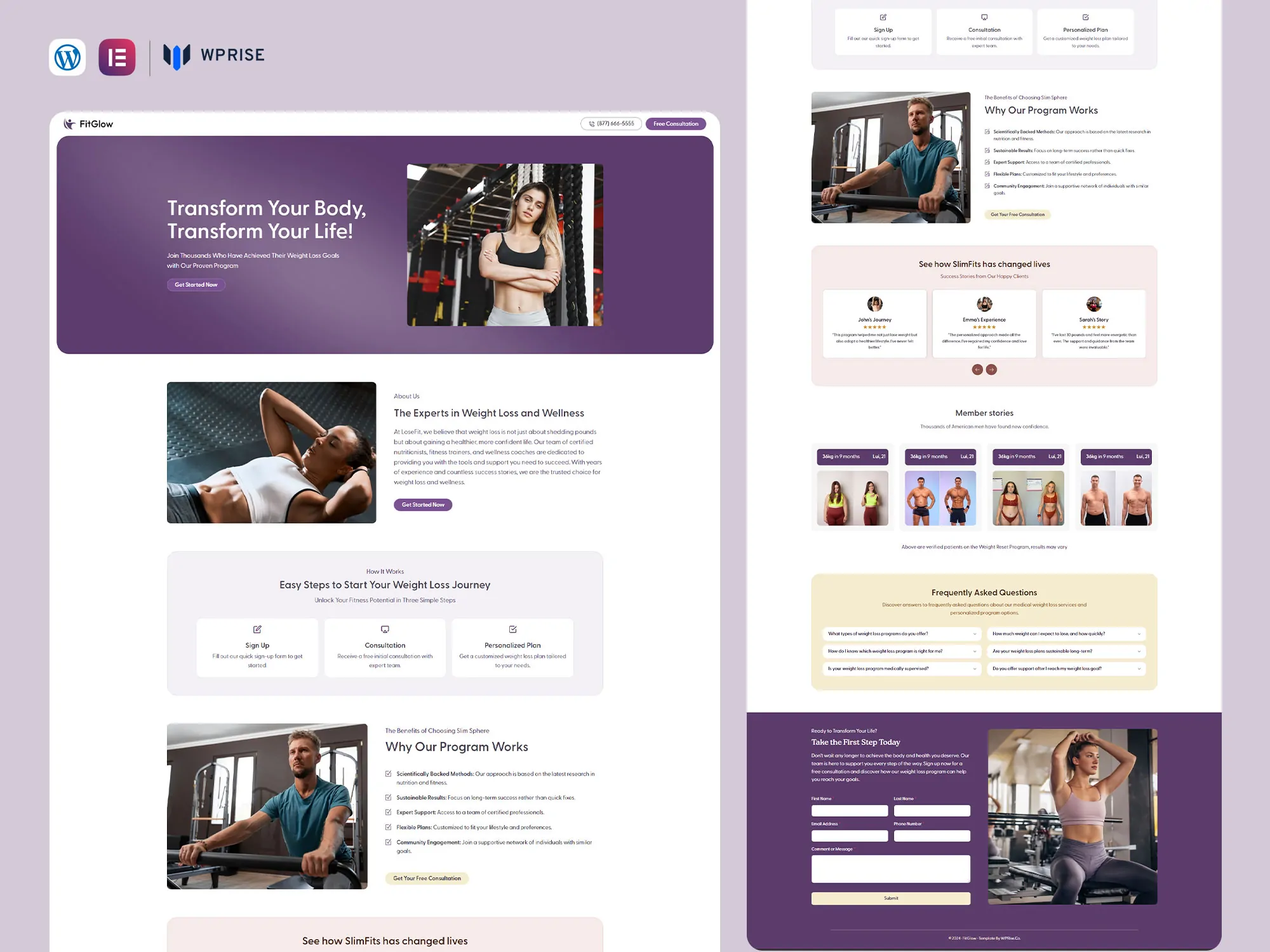 FitGlow - Weight Loss Landing Page for Lead Generation