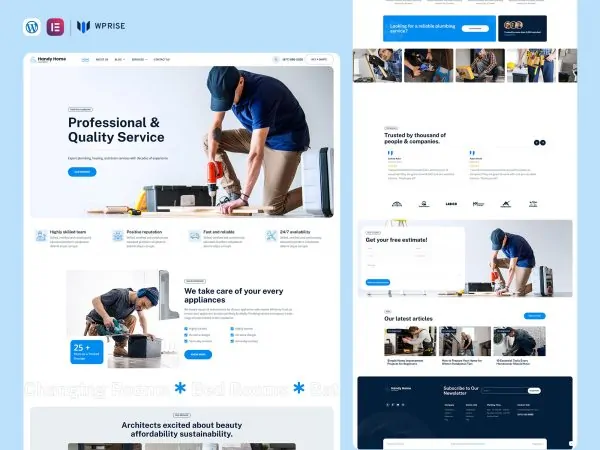 HandyHome - Handyman Service Elementor Template