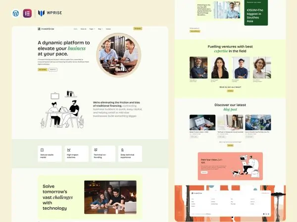 InvestGrow - Investment Firm Website Elementor Template