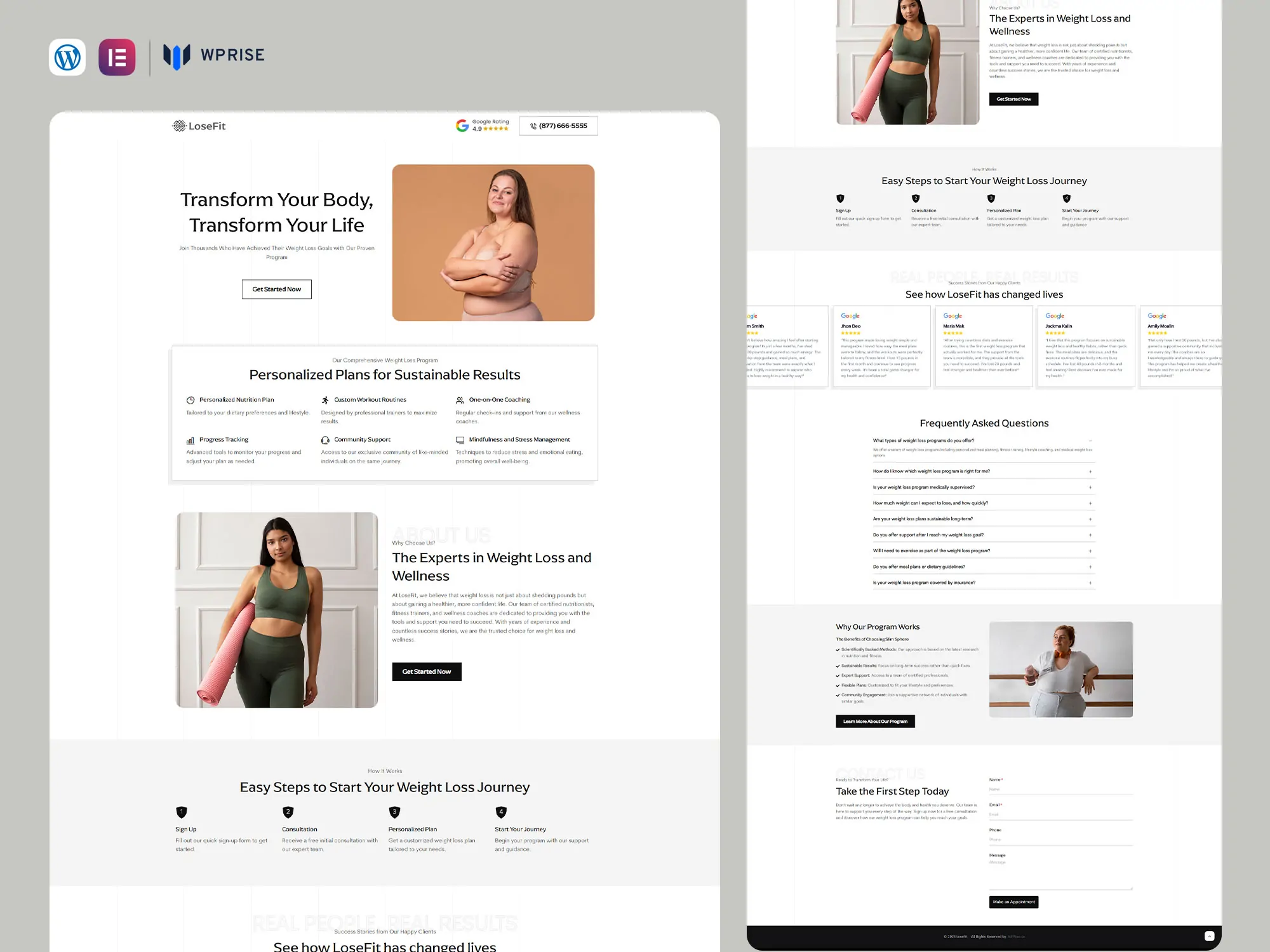 LoseFit - Weight Loss Landing Page for Lead Generation
