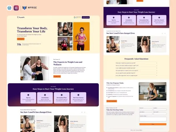 PureFit - Weight Loss Landing Page for Lead Generation