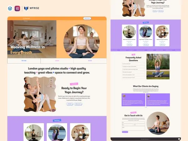 PureSoul - Yoga Wellness Services Lead Generation Landing Page