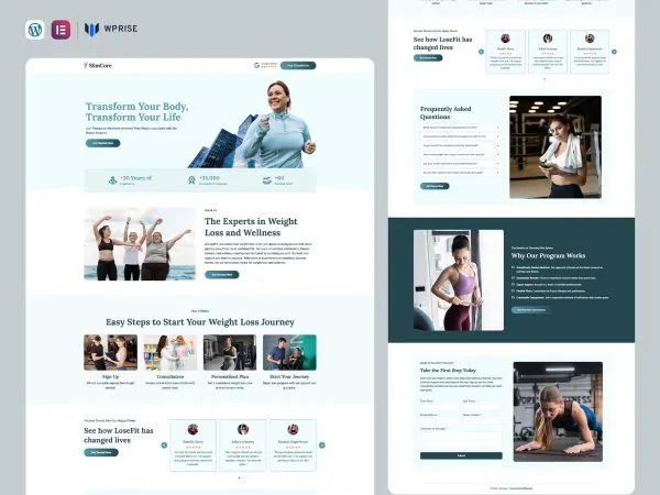SlimCore - Weight Loss Landing Page for Lead Generation