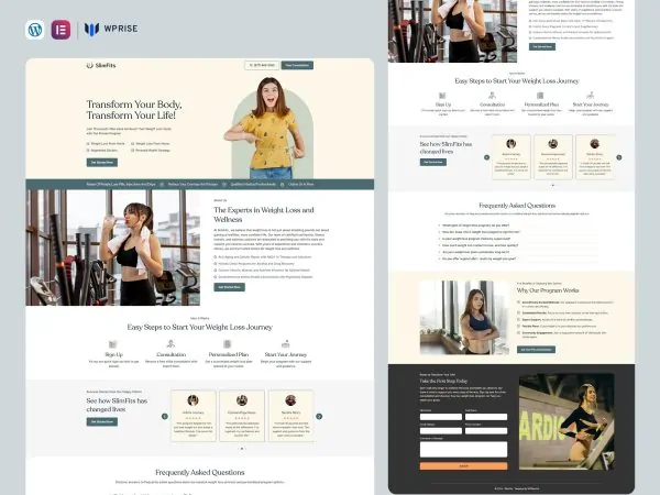 SlimFits - Weight Loss Landing Page for Lead Generation