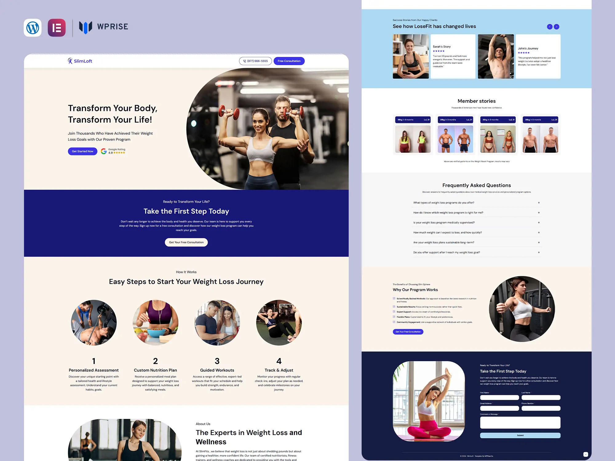 SlimLoft - Weight Loss Landing Page for Lead Generation