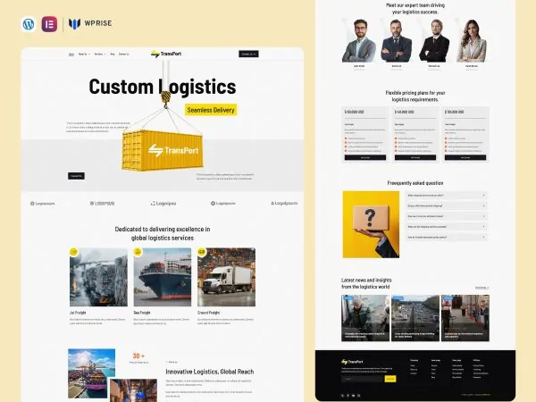 TransPort - Logistics & Transportation Elementor Template