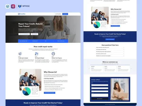 CredFix - Credit Repair Landing Page for Lead Generation