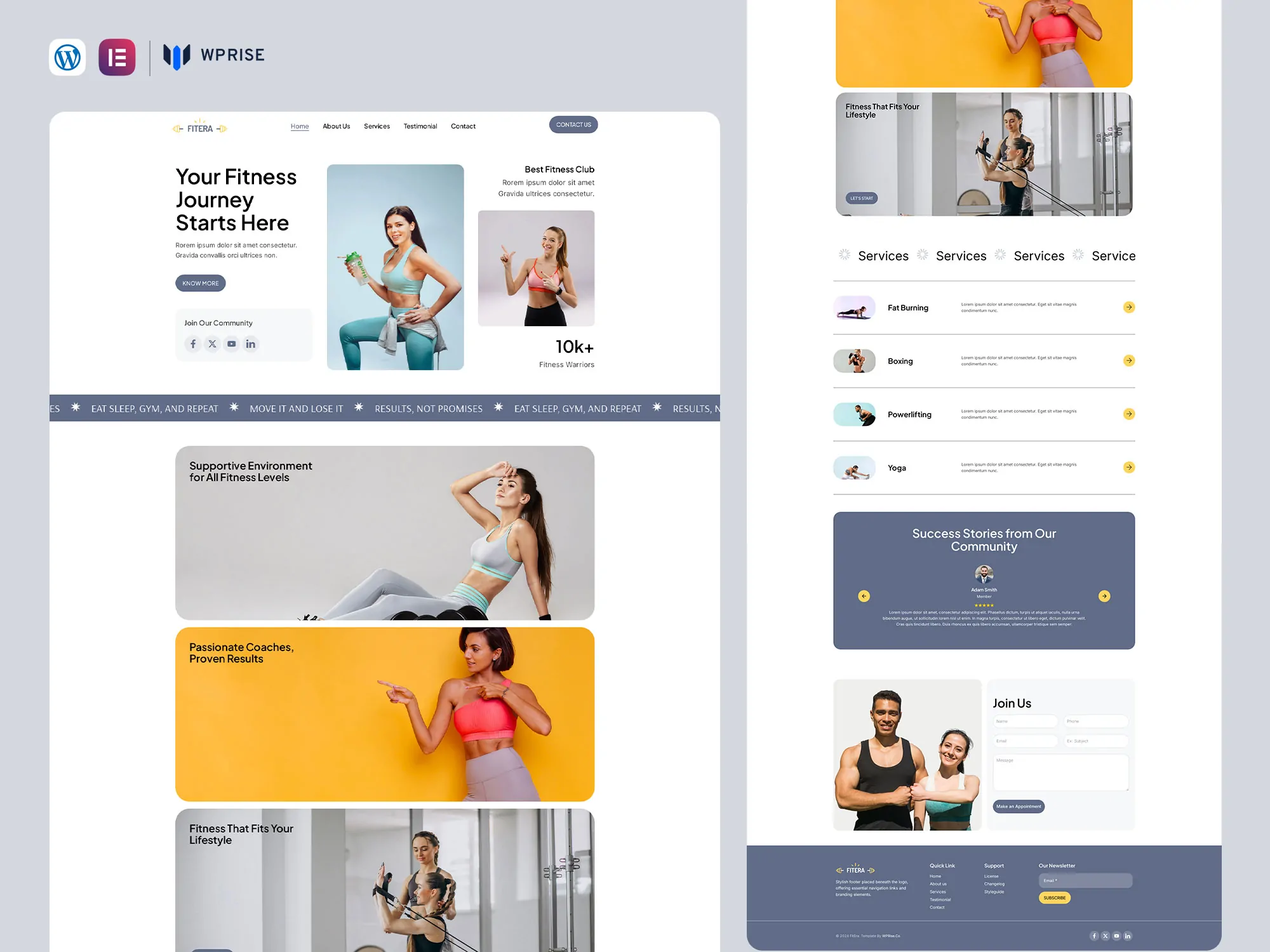 FitEra - Fitness Coach Landing Page for Lead Generation