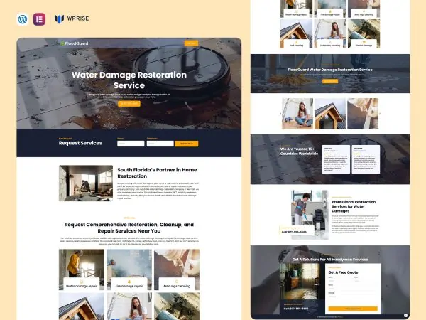FloodGuard - Water Damage Restoration Landing Page for Lead Generation