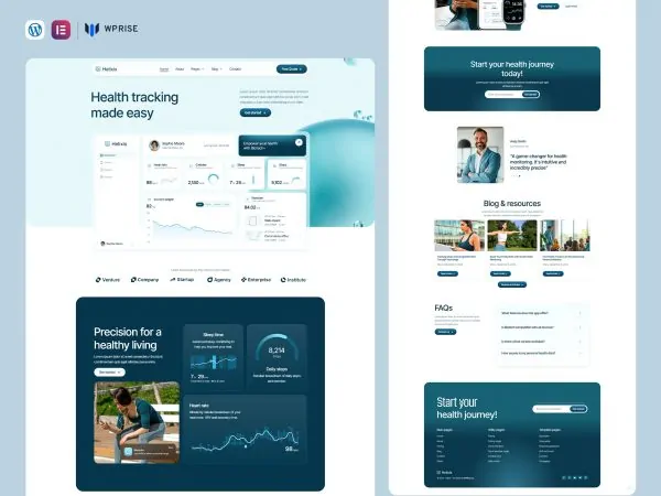Helixis - Health tracking software website template