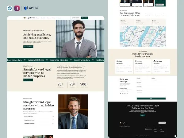 LegalExpert - Lawyer and Attorney Elementor Template