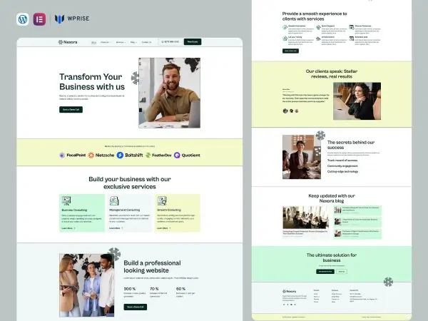 Nexora - Business Consulting Services Elementor Template