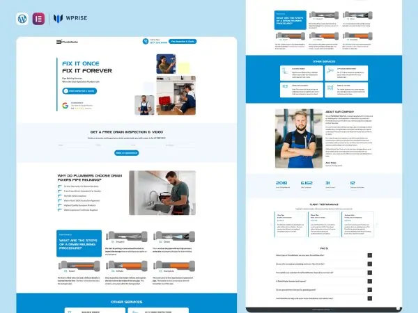 PlumbMaster - Plumbing Lead Generation Landing Page