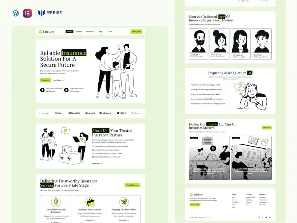 SafeSure - Insurance Company Website Template