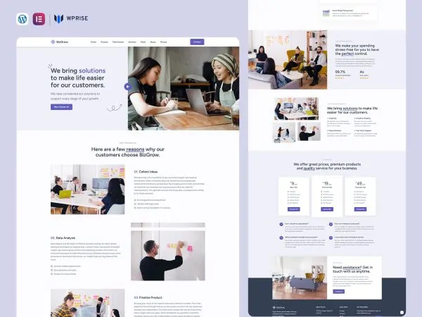 BizGrow - Business Consulting Services Landing Page for Lead Generation