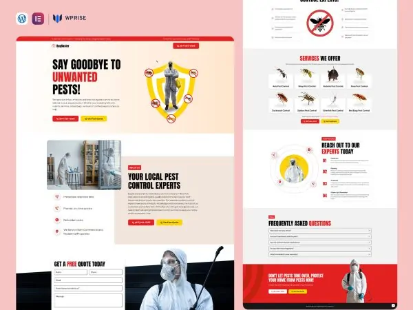 BugBuster - Pest Control Landing Page Template