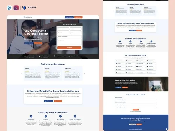 BugShield - Pest Control Landing Page Template