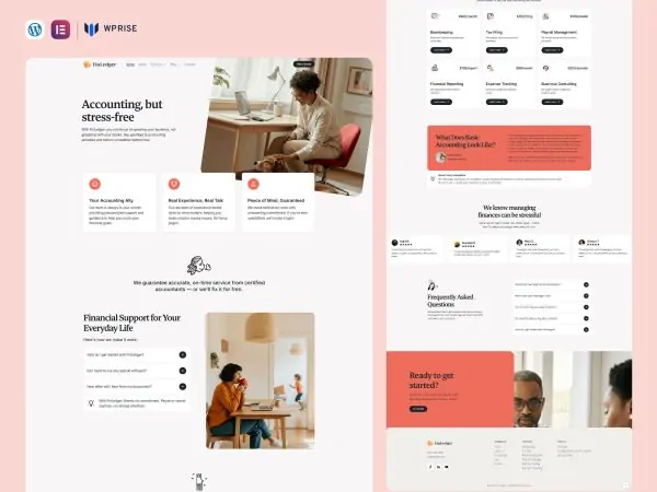FinLedger - Accounting and Finance Adviser Elementor Template