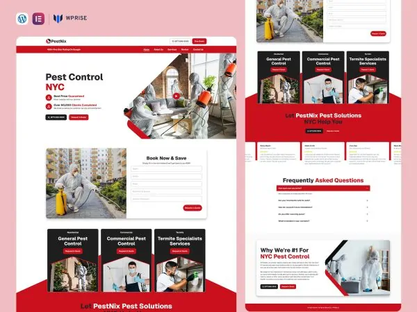 PestNix - Pest Control Landing Page Template