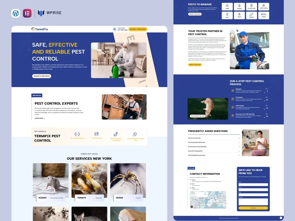 TermiFix - Pest Control Landing Page Template