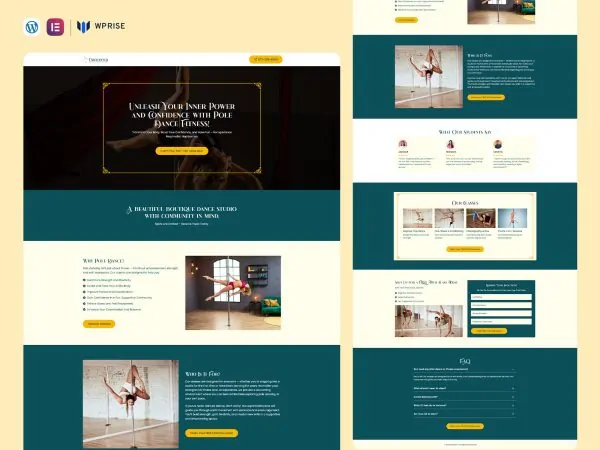 Danceova - Pole Dance Lead Generation Landing Page