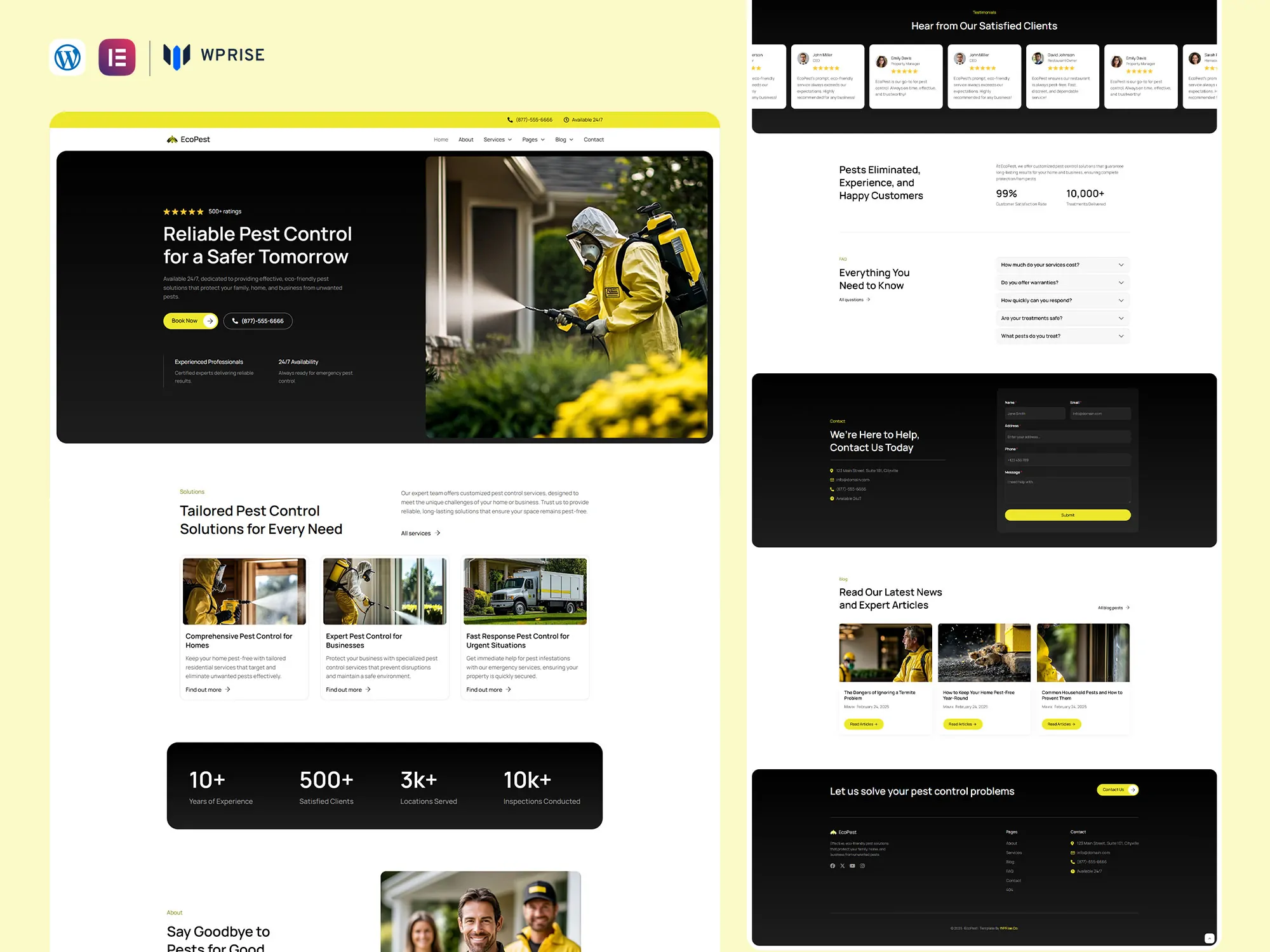 EcoPest - Pet Grooming Services Elementor Template