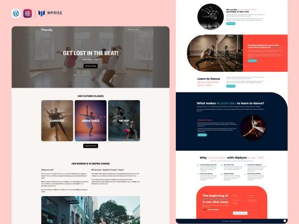 HipSync - Dance Classes Lead Generation Landing Page