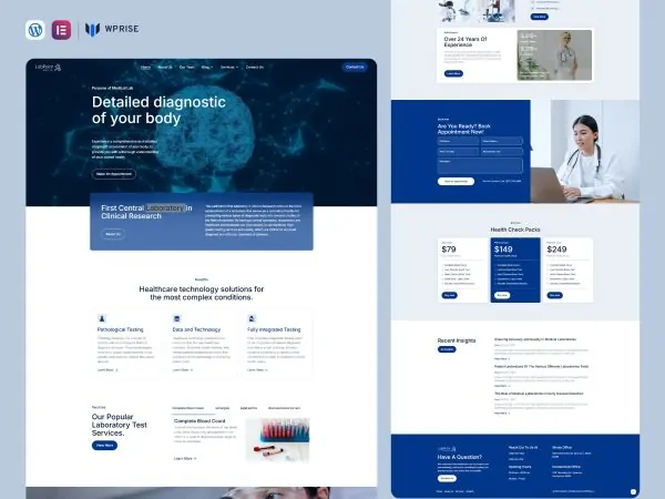 LabPoint - Clinical Laboratory & Healthcare Elementor Template