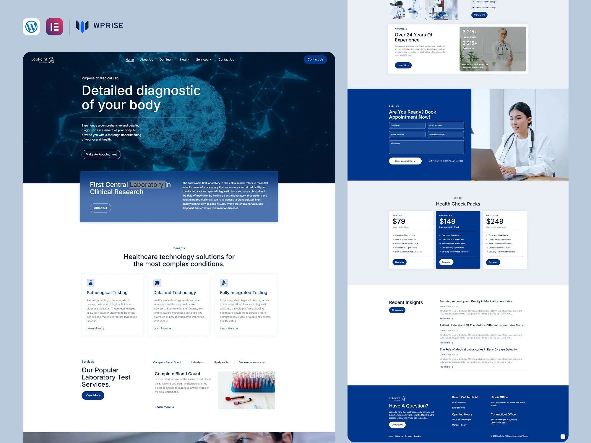 LabPoint - Clinical Laboratory & Healthcare Elementor Template