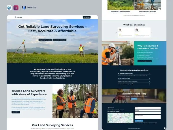 PlotPoint - Land Surveying Lead Generation Landing Page