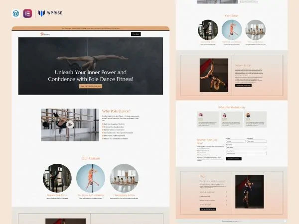 PoleNova - Pole Dance Lead Generation Landing Page