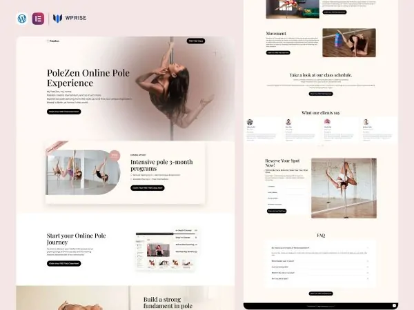 PoleZen - Pole Dance Lead Generation Landing Page