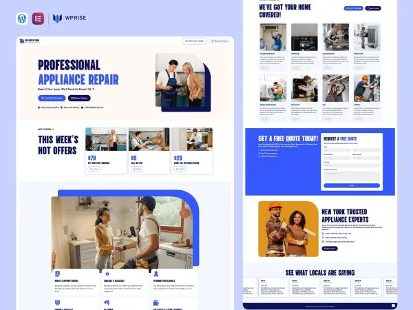 ApplianceCare - Home Appliance Repair Landing Page for Lead Generation