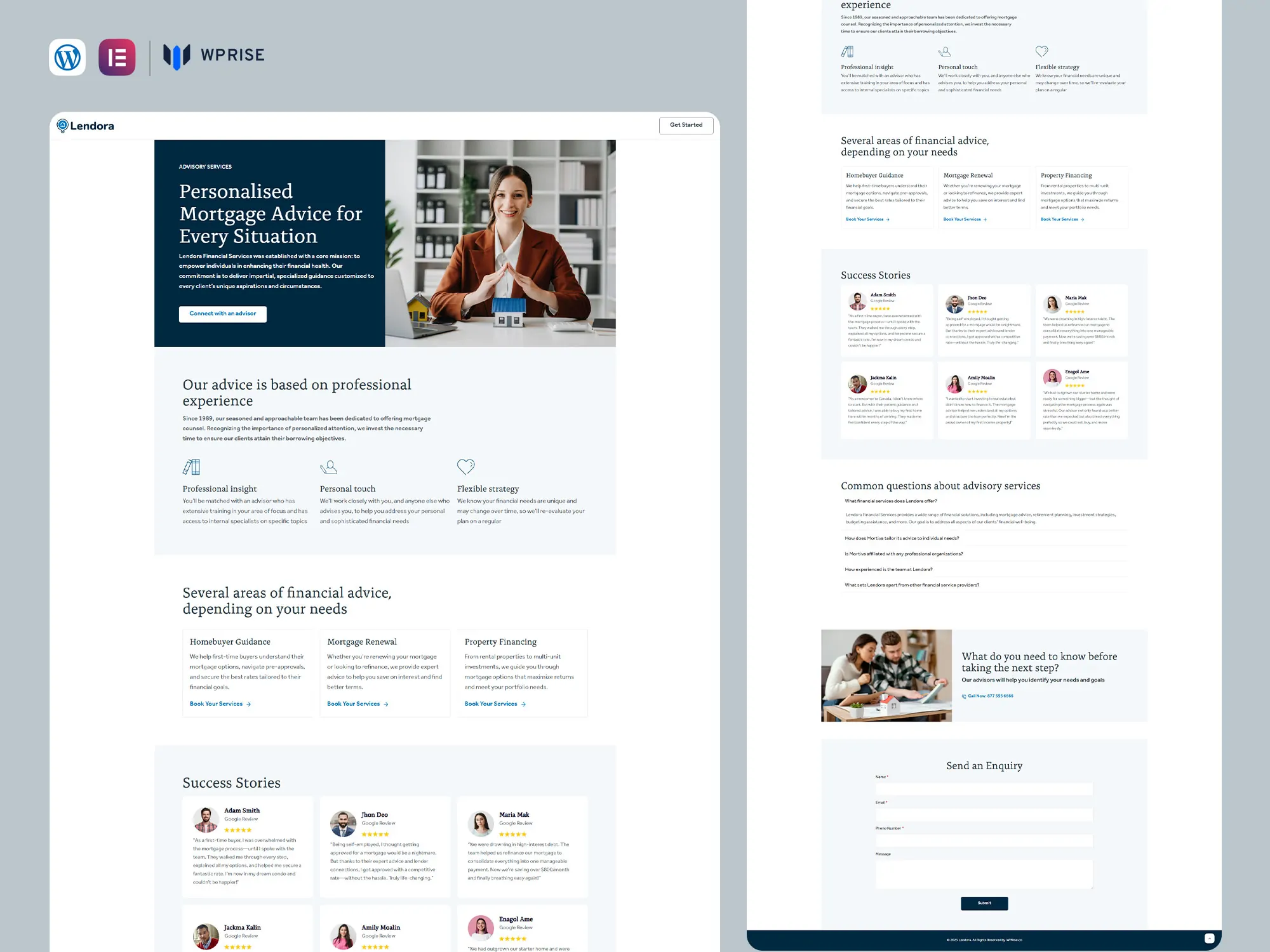 Lendora - Mortgage Advice Landing Page for Lead Generation