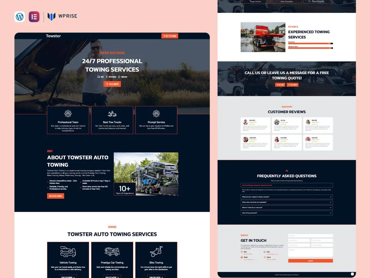 Towster - Car Removal Service Lead Generation Landing Page