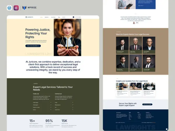 LawRights - Law & legal services Elementor Template