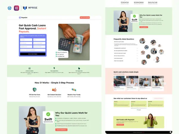 Paymint - Quick Cash Loan Services Lead Generation Landing Page