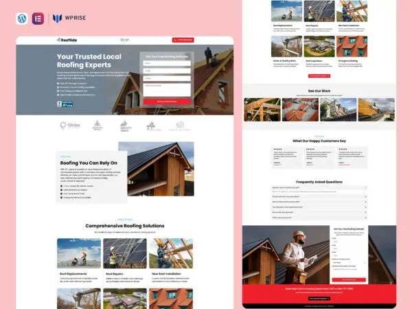Rooftide - Roofing Lead Generation Landing Page