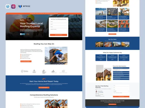 SkyFix - Roofing Lead Generation Landing Page